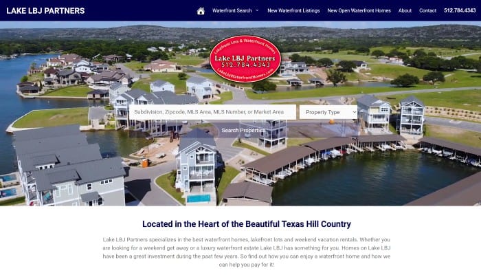 Lake LBJ Waterfront Homes